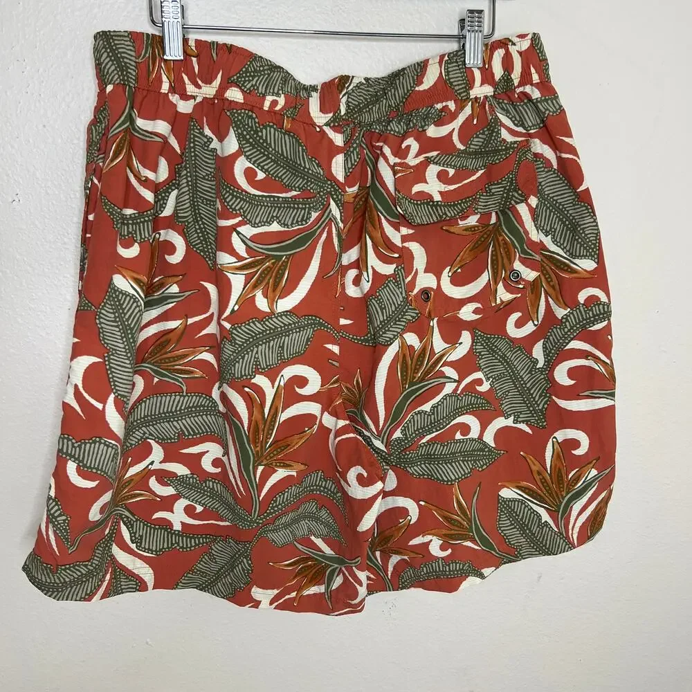 Caribbean Palm Print Swimwear Mens Large